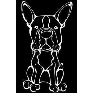 Boston Terrier Decal Dog Window Sticker