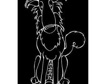 Borzoi Decal Dog