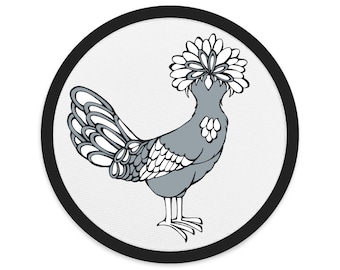 Polish Chicken Embroidered patches