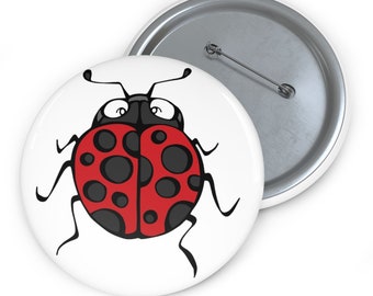 Ladybug Pin Buttons