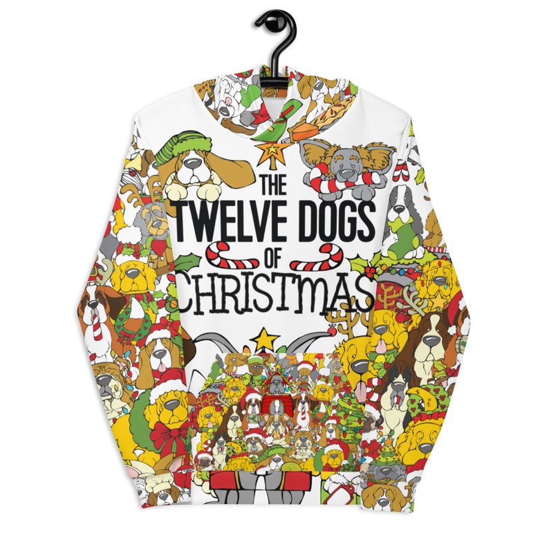 The Twelve Dogs of Christmas Unisex Hoodie image 1