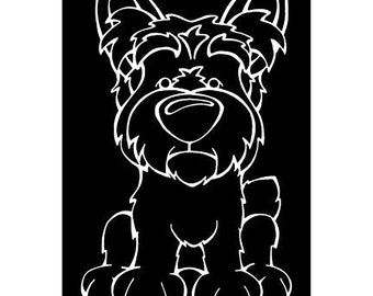 Yorkshire Terrier Decal Dog