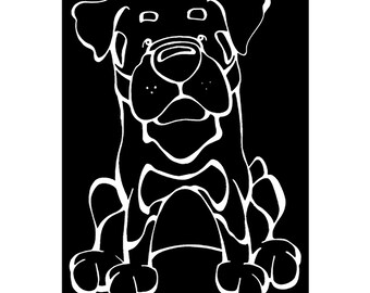 Rottweiler Decal Dog