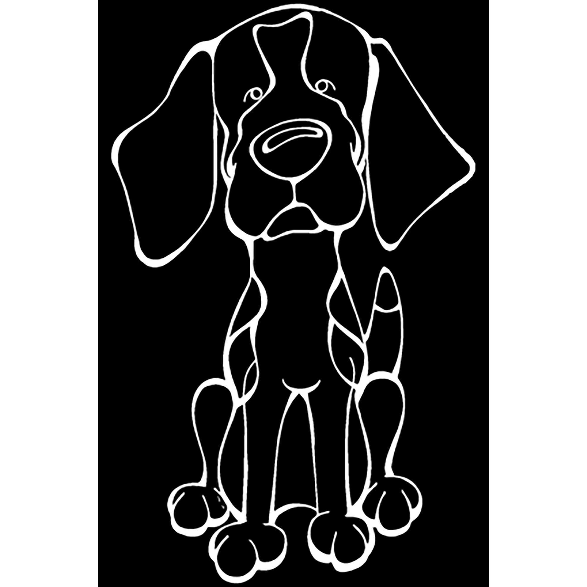 Aufkleber Englischer Foxhound für das Fenster