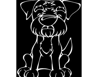 Border Terrier Decal Dog