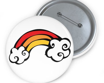 Rainbow Pin Buttons