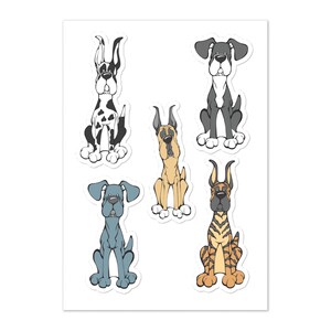 Great Dane Sticker vel