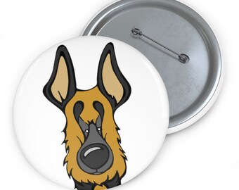 German Shepherd Pin Buttons