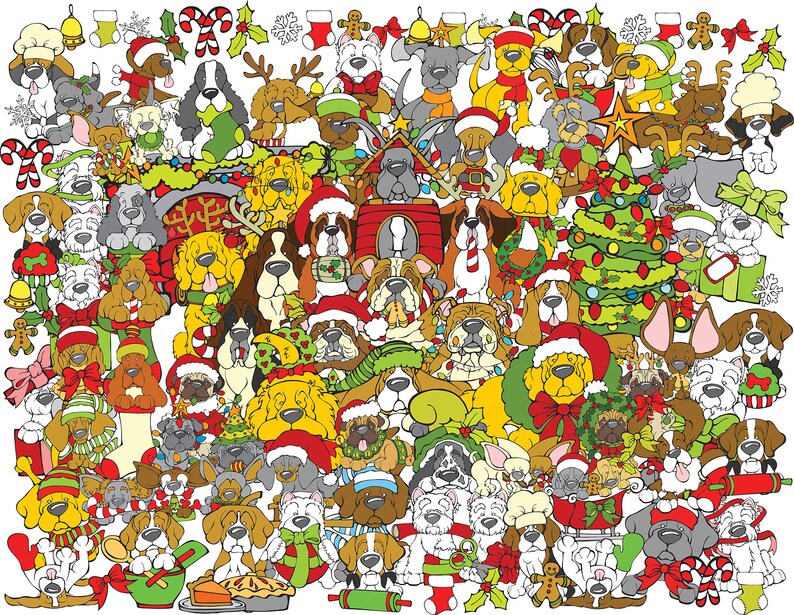 The Twelve Dogs of Christmas Throw Blanket image 1