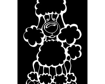 Poodle Decal Dog