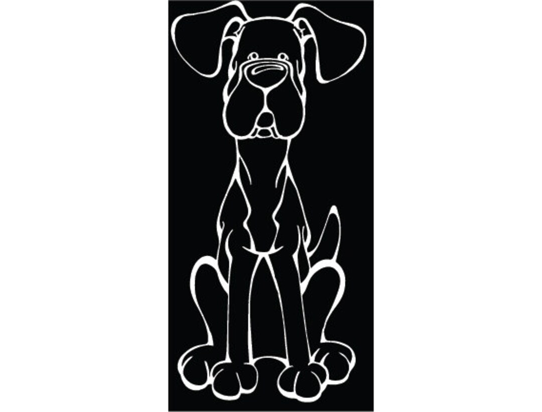 Great Dane Natural Ears Decal Dog - Etsy