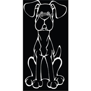 Great Dane Natural Ears Decal Dog