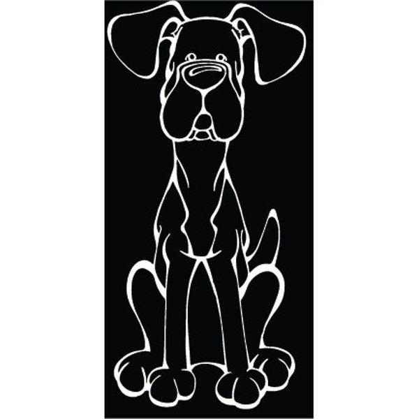 Great Dane Natural Ears Decal Dog