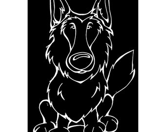 Belgian Sheepdog Decal Dog