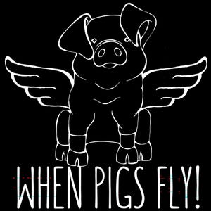 Duroc Pig - When Pigs Fly Decal