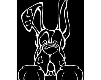 Great Dane Paws Decal Dog - Harlequin