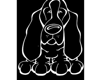 Bassett Hound Decal Dog