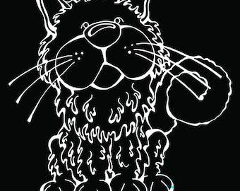 Selkirk Rex Clingy Cat Window Sticker