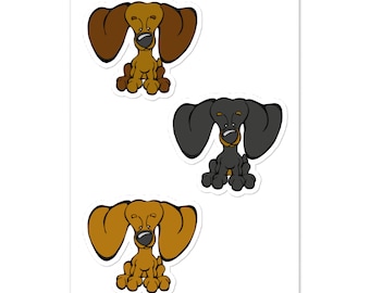 Dackel Stickerbogen