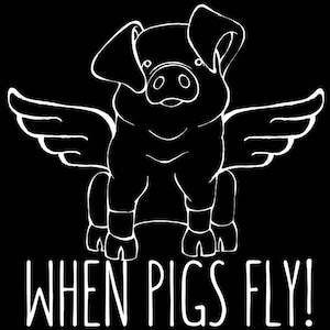 Duroc Pig - When Pigs Fly Decal