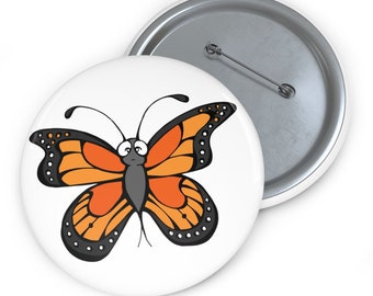 Butterfly Pin Buttons