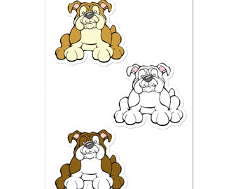 Englische Bulldogge Sticker Sheet
