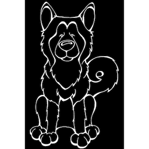 Alaskan Malamute Decal Dog Window Sticker