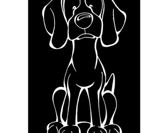 Weimaraner Decal Dog