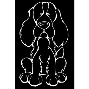 English Springer Spaniel Decal Dog