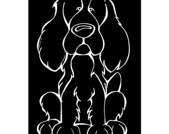 English Springer Spaniel Decal Dog