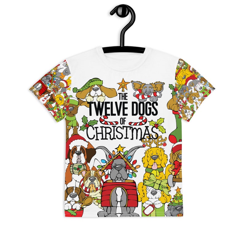 The Twelve Dogs of Christmas Youth crew neck t-shirt image 1