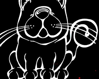 Crazy Cat Lady on Board Clingy Cat Window Sticker