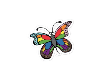 Progress Pride Butterfly Bubble-free stickers