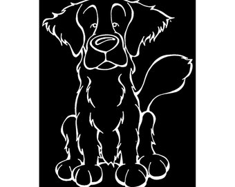 Flat Coated Retriever Decal Dog