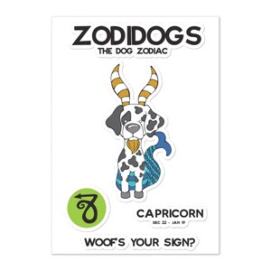 Capricorn Zodidog Sticker sheet