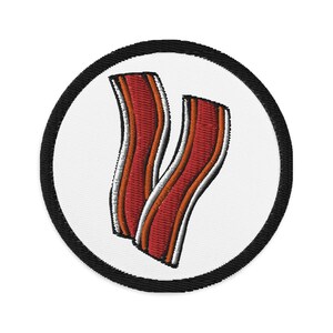 Bacon Embroidered patches