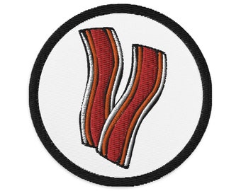 Bacon Embroidered patches