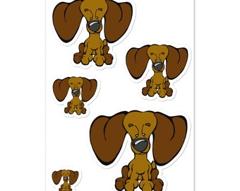 Dackel Stickerbogen