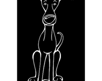 Greyhound Decal Dog