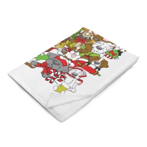 The Twelve Dogs of Christmas Throw Blanket image 2