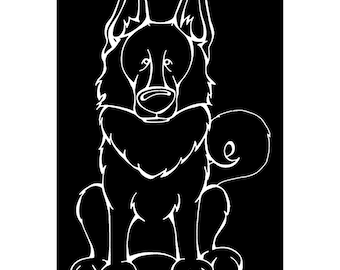 Schipperke Decal Dog