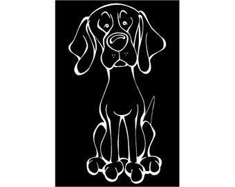 Vizsla Decal Dog