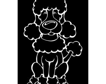 Poodle Decal Dog