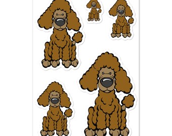 Poodle Sticker sheet