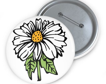 Chamomile Custom Pin Buttons