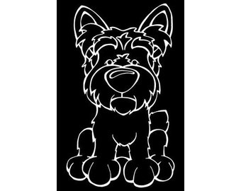 Yorkshire Terrier Decal Dog