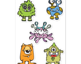 Silly Monsters Sticker sheet