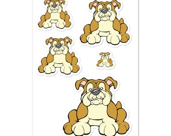 Englische Bulldogge Sticker Sheet
