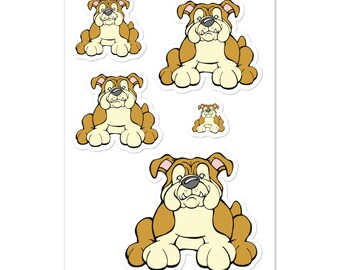 English Bulldog Sticker sheet