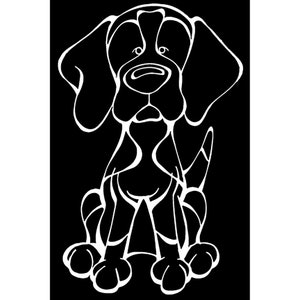 American Foxhound Decal Dog Window Sticker